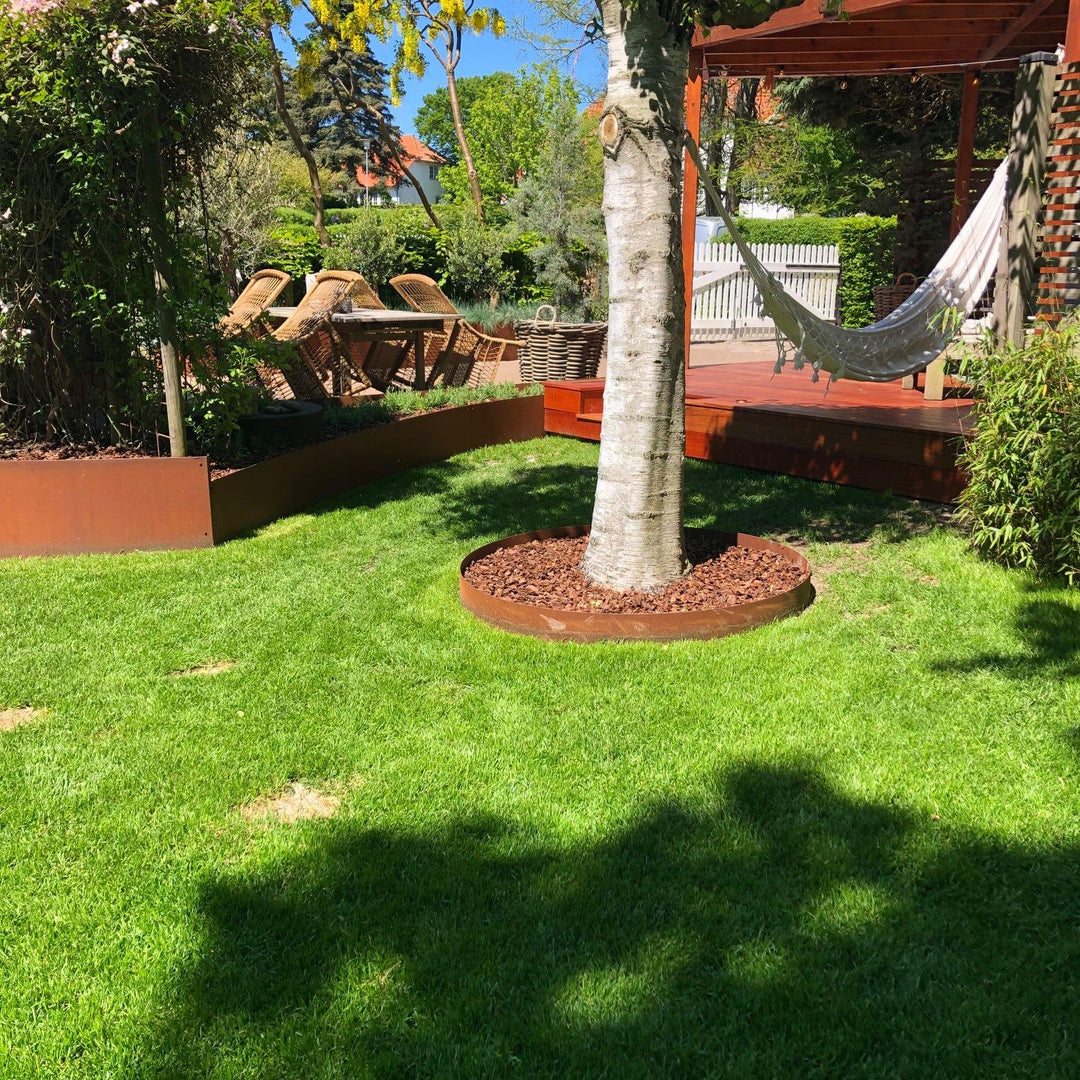 Sirkelbed i 3 mm cortenstål – standardmodell