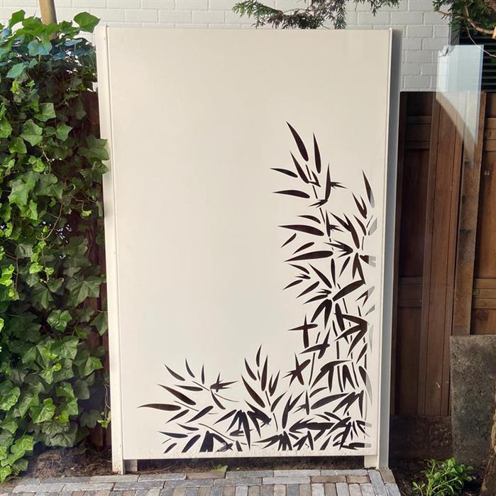 Gjerde i pulverlakkert stål, enkel modell, 1350 mm bredt