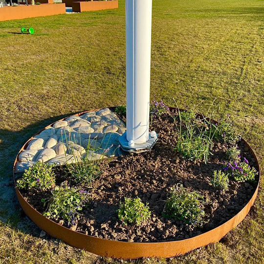 Spesialmål: Bedsirkel i 3 mm cortenstål