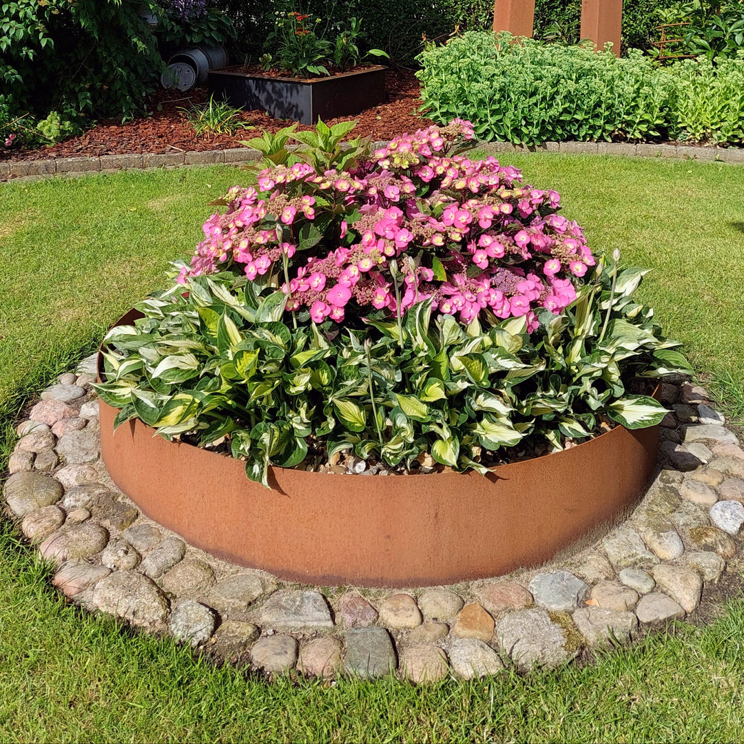 Sirkelbed i 3 mm cortenstål – standardmodell