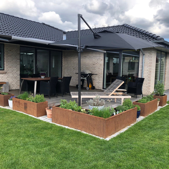 Hjørne-/vinkelplantekasse