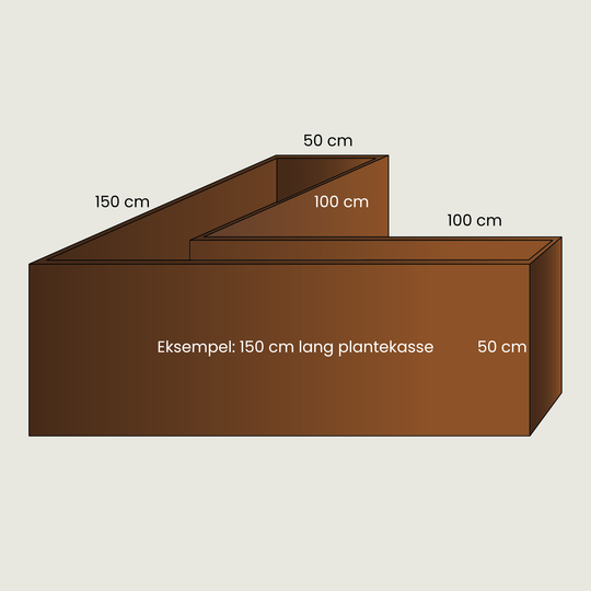 Hjørne-/vinkelplantekasse
