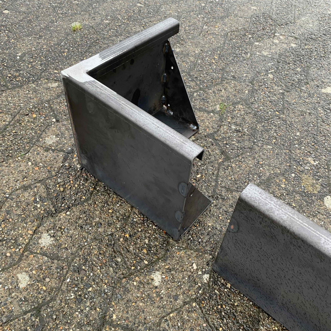 Utvendig hjørne for støttemur i cortenstål