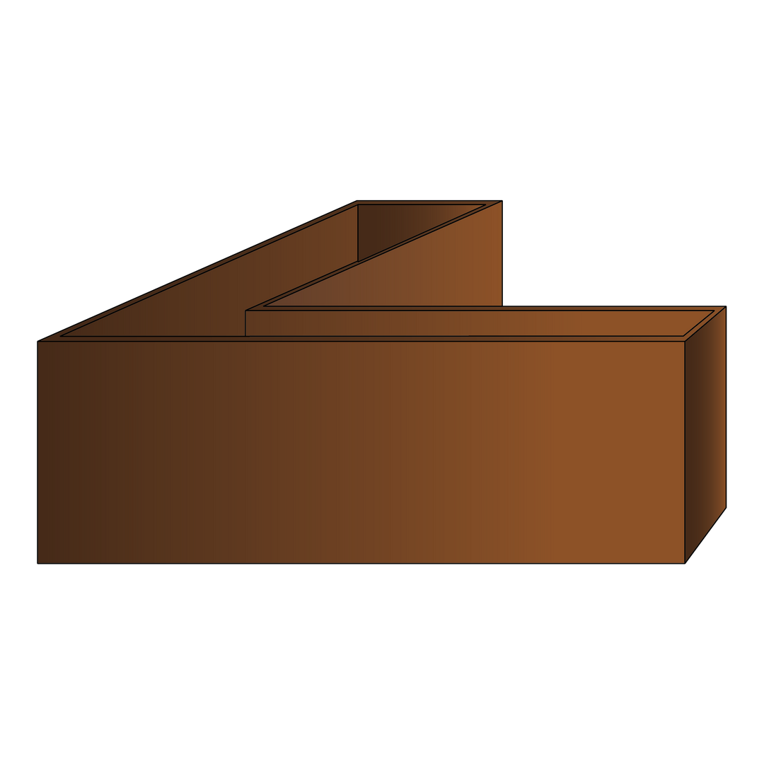 Hjørne-/vinkelplantekasse