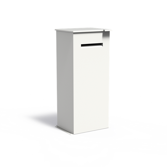 Postkasse i lakkert stål, brev- og pakkemodell