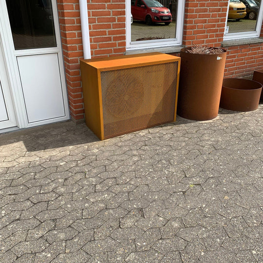 Varmepumpeskjuler i cortenstål