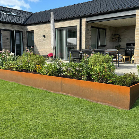 Støttemur i cortenstål