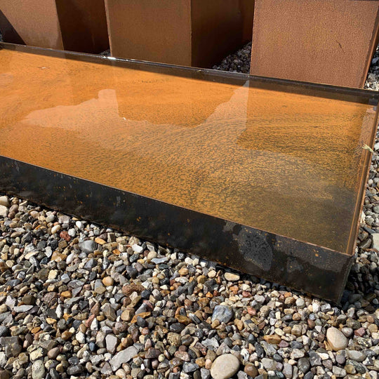 Speilbasseng 200 x 100 cm, cortenstål