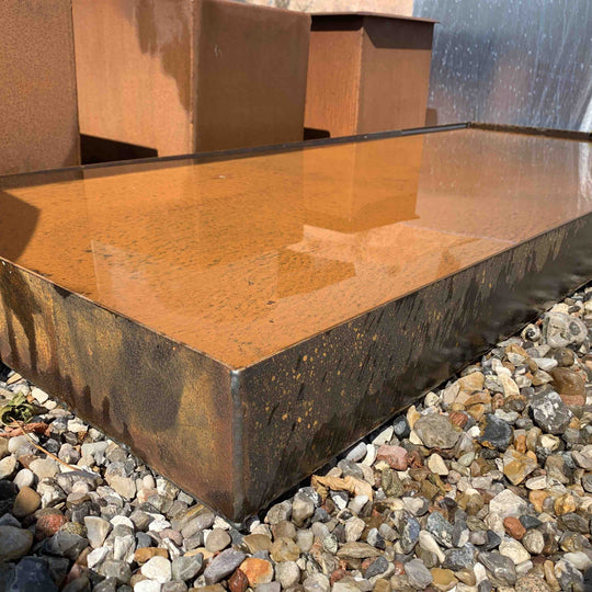 Speilbasseng 200 x 100 cm, cortenstål