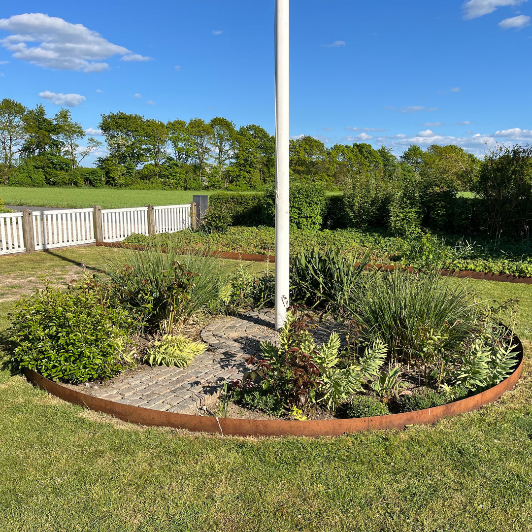 Bedsirkel i 3 mm cortenstål – stor modell