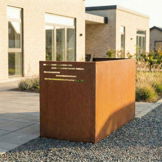 Søppelkasseskjuler cortenstål  - designmodell