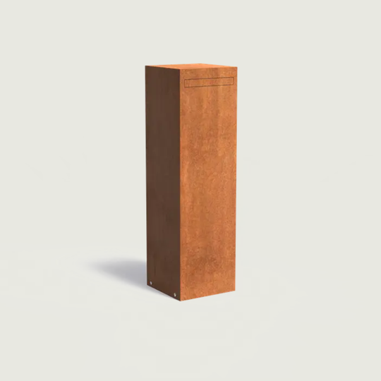 Postkasse i cortenstål - minimalistisk modell