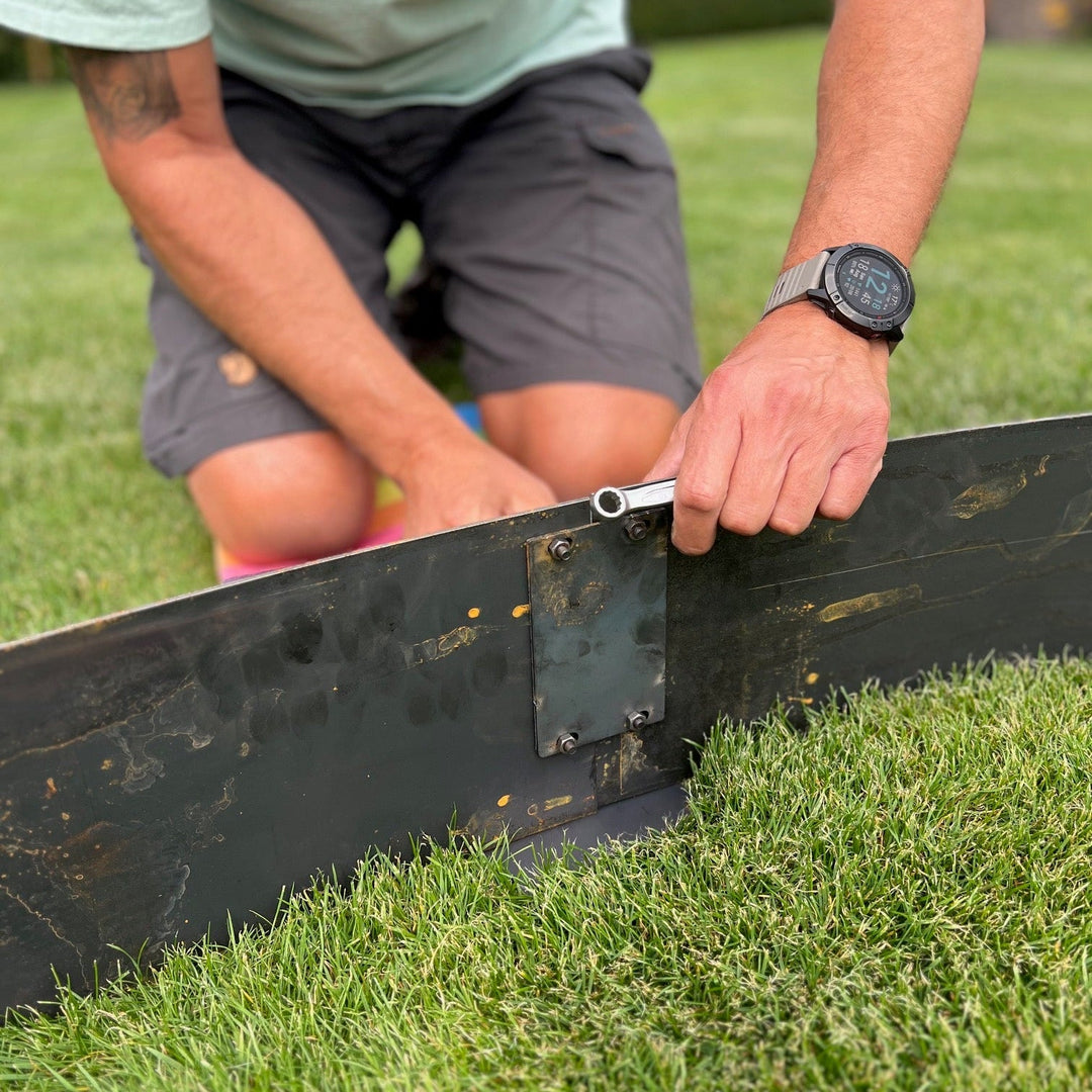 Bedsirkel i 3 mm cortenstål – stor modell