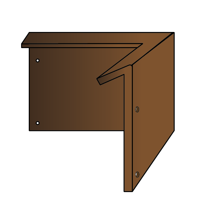 Hjørne for bedkant med utvendig skrå kant