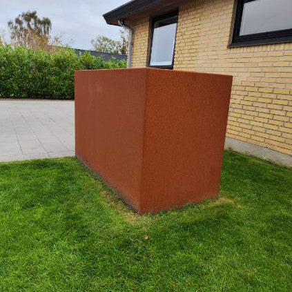 Søppelkasseskjuler cortenstål - enkel modell