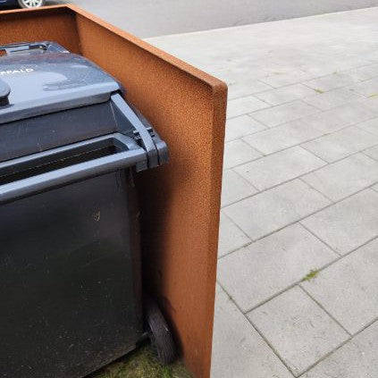 Søppelkasseskjuler cortenstål - enkel modell