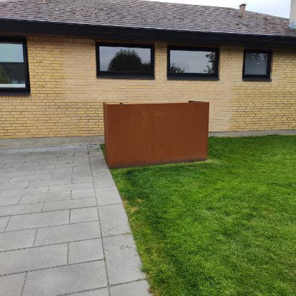 Søppelkasseskjuler cortenstål - enkel modell