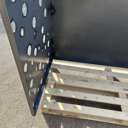 Søppelkasseskjuler cortenstål - perforert modell