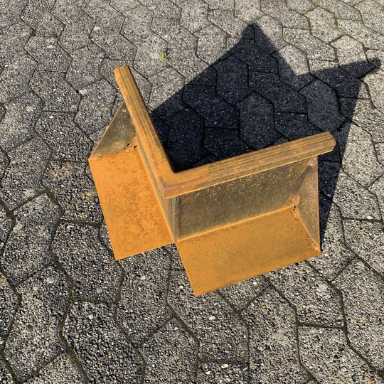 Innvendig hjørne for støttemur i cortenstål